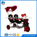 Deluxe Baby Dreirad neue Modelle, Kunststoff Zwilling Baby Dreirad, billig Kinder Trike Dreirad